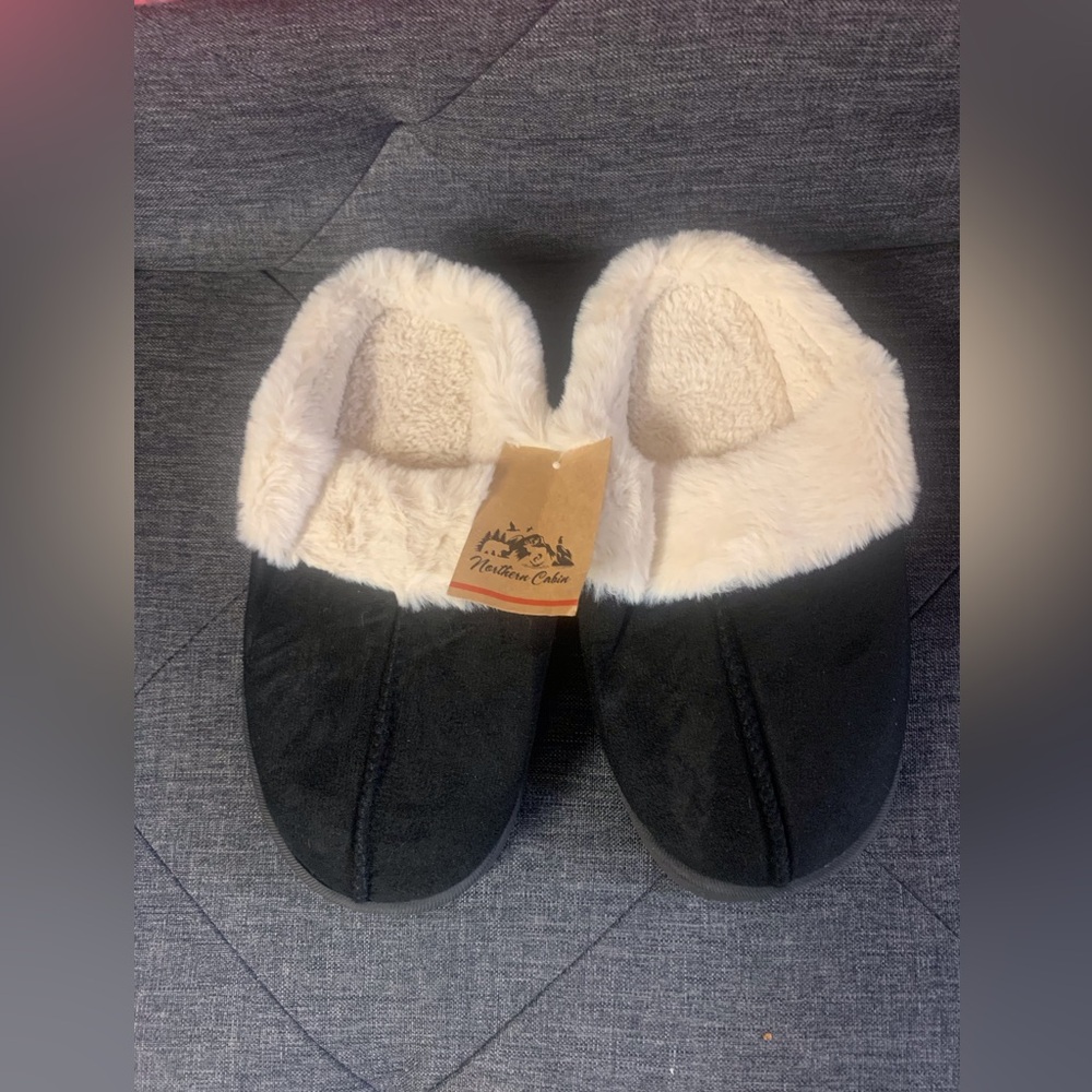 Ladies Sherpa Lined Slippers from Northern Cabin - Picture 2 of 4